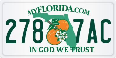FL license plate 2787AC