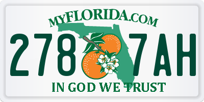 FL license plate 2787AH