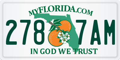 FL license plate 2787AM