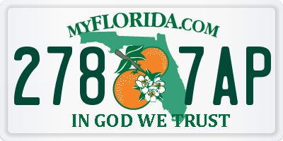 FL license plate 2787AP