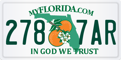 FL license plate 2787AR