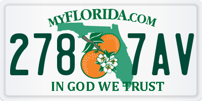 FL license plate 2787AV