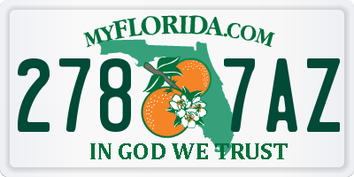 FL license plate 2787AZ