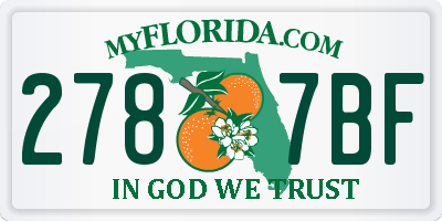 FL license plate 2787BF