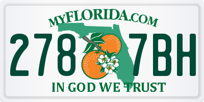 FL license plate 2787BH