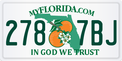 FL license plate 2787BJ