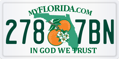 FL license plate 2787BN