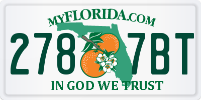 FL license plate 2787BT