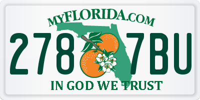 FL license plate 2787BU