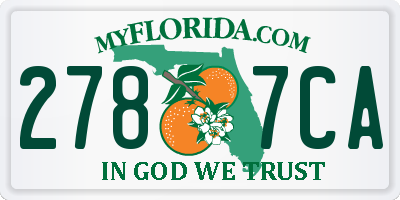 FL license plate 2787CA