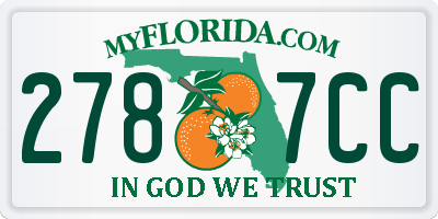 FL license plate 2787CC