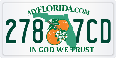 FL license plate 2787CD