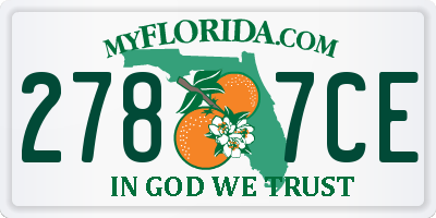 FL license plate 2787CE