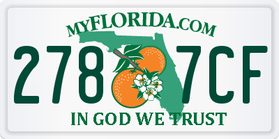 FL license plate 2787CF