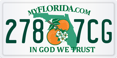 FL license plate 2787CG