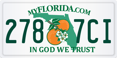 FL license plate 2787CI