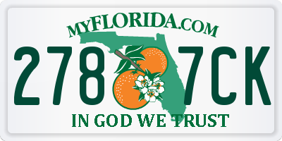 FL license plate 2787CK