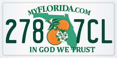 FL license plate 2787CL