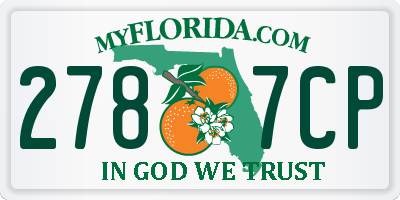 FL license plate 2787CP