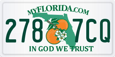 FL license plate 2787CQ
