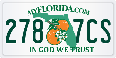 FL license plate 2787CS