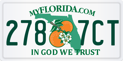 FL license plate 2787CT