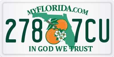 FL license plate 2787CU
