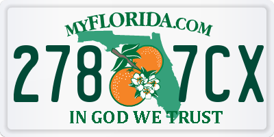 FL license plate 2787CX