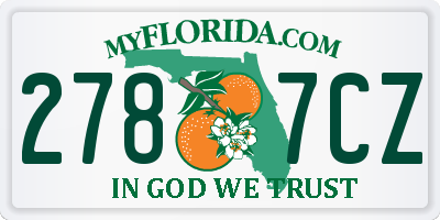 FL license plate 2787CZ