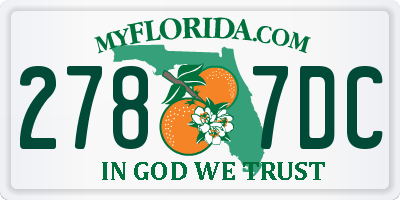 FL license plate 2787DC