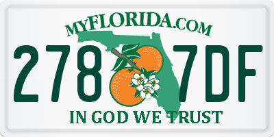 FL license plate 2787DF