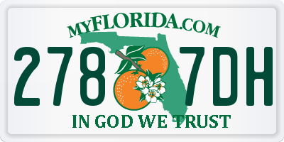 FL license plate 2787DH