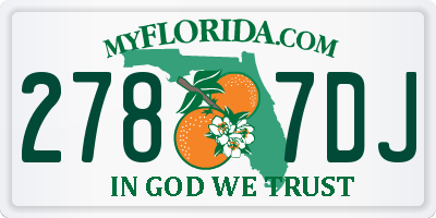 FL license plate 2787DJ