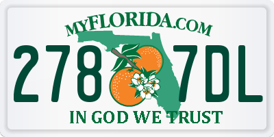 FL license plate 2787DL