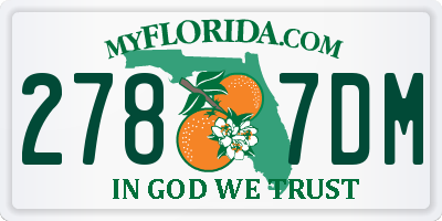 FL license plate 2787DM