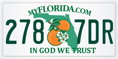 FL license plate 2787DR