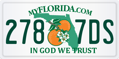 FL license plate 2787DS