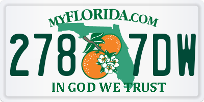 FL license plate 2787DW