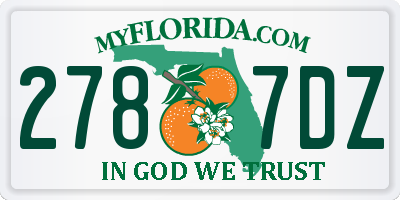 FL license plate 2787DZ