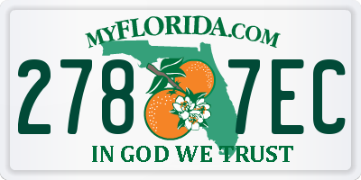 FL license plate 2787EC