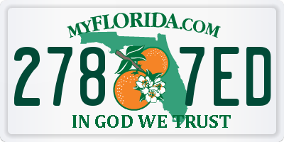 FL license plate 2787ED