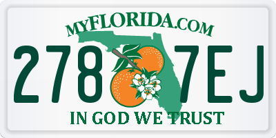 FL license plate 2787EJ