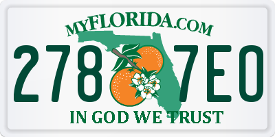 FL license plate 2787EO