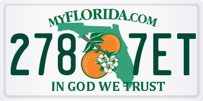 FL license plate 2787ET