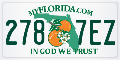 FL license plate 2787EZ