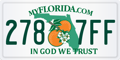 FL license plate 2787FF