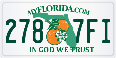 FL license plate 2787FI