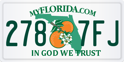 FL license plate 2787FJ