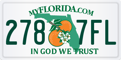 FL license plate 2787FL
