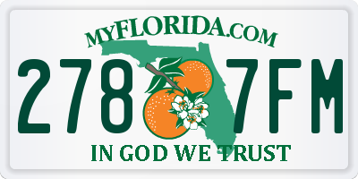 FL license plate 2787FM